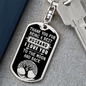 Daddy Thank You Keychain Stainless Steel or 18k Gold Dog Tag Keyring-Express Your Love Gifts