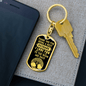 Daddy Thank You Keychain Stainless Steel or 18k Gold Dog Tag Keyring-Express Your Love Gifts