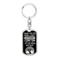 Daddy Thank You Keychain Stainless Steel or 18k Gold Dog Tag Keyring-Express Your Love Gifts
