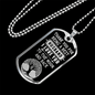 Daddy Thank You Necklace Stainless Steel or 18k Gold Dog Tag 24" Chain-Express Your Love Gifts