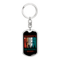 Daddys Hunter'S Keychain Gift Stainless Steel or 18k Gold Dog Tag Keyring-Express Your Love Gifts