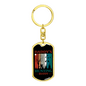 Daddys Hunter'S Keychain Gift Stainless Steel or 18k Gold Dog Tag Keyring-Express Your Love Gifts
