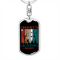 Daddys Hunter'S Keychain Gift Stainless Steel or 18k Gold Dog Tag Keyring-Express Your Love Gifts