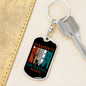 Daddys Hunter'S Keychain Gift Stainless Steel or 18k Gold Dog Tag Keyring-Express Your Love Gifts
