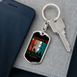 Daddys Hunter'S Keychain Gift Stainless Steel or 18k Gold Dog Tag Keyring-Express Your Love Gifts