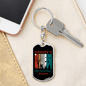Daddys Hunter'S Keychain Gift Stainless Steel or 18k Gold Dog Tag Keyring-Express Your Love Gifts