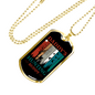 Daddys Hunting Necklace Stainless Steel or 18k Gold Dog Tag 24" Chain-Express Your Love Gifts