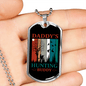 Daddys Hunting Necklace Stainless Steel or 18k Gold Dog Tag 24" Chain-Express Your Love Gifts