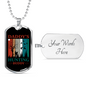 Daddys Hunting Necklace Stainless Steel or 18k Gold Dog Tag 24" Chain-Express Your Love Gifts
