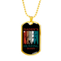 Daddys Hunting Necklace Stainless Steel or 18k Gold Dog Tag 24" Chain-Express Your Love Gifts