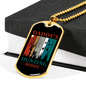 Daddys Hunting Necklace Stainless Steel or 18k Gold Dog Tag 24" Chain-Express Your Love Gifts