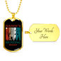 Daddys Hunting Necklace Stainless Steel or 18k Gold Dog Tag 24" Chain-Express Your Love Gifts