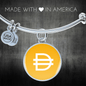 Dai Stablecoin (DAI) Bracelet Stainless Steel or 18k Gold Circle Bangle-Express Your Love Gifts