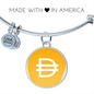Dai Stablecoin (DAI) Bracelet Stainless Steel or 18k Gold Circle Bangle-Express Your Love Gifts