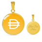 Dai Stablecoin (DAI) Circle Necklace Stainless Steel or 18k Gold 18-22"-Express Your Love Gifts