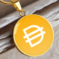 Dai Stablecoin (DAI) Circle Necklace Stainless Steel or 18k Gold 18-22"-Express Your Love Gifts