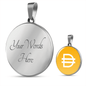 Dai Stablecoin (DAI) Circle Necklace Stainless Steel or 18k Gold 18-22"-Express Your Love Gifts