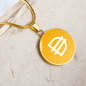 Dai Stablecoin (DAI) Circle Necklace Stainless Steel or 18k Gold 18-22"-Express Your Love Gifts
