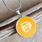 Dai Stablecoin (DAI) Circle Necklace Stainless Steel or 18k Gold 18-22"-Express Your Love Gifts