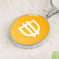 Dai Stablecoin (DAI) Circle Necklace Stainless Steel or 18k Gold 18-22"-Express Your Love Gifts