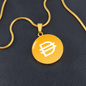 Dai Stablecoin (DAI) Circle Necklace Stainless Steel or 18k Gold 18-22"-Express Your Love Gifts