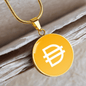 Dai Stablecoin (DAI) Circle Necklace Stainless Steel or 18k Gold 18-22"-Express Your Love Gifts