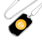Dai Stablecoin (DAI) Crypto Necklace Stainless Steel or 18k Gold Dog Tag 24" Chain-Express Your Love Gifts
