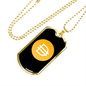 Dai Stablecoin (DAI) Crypto Necklace Stainless Steel or 18k Gold Dog Tag 24" Chain-Express Your Love Gifts