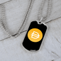Dai Stablecoin (DAI) Crypto Necklace Stainless Steel or 18k Gold Dog Tag 24" Chain-Express Your Love Gifts