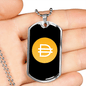 Dai Stablecoin (DAI) Crypto Necklace Stainless Steel or 18k Gold Dog Tag 24" Chain-Express Your Love Gifts