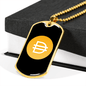 Dai Stablecoin (DAI) Crypto Necklace Stainless Steel or 18k Gold Dog Tag 24" Chain-Express Your Love Gifts
