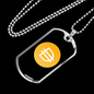 Dai Stablecoin (DAI) Crypto Necklace Stainless Steel or 18k Gold Dog Tag 24" Chain-Express Your Love Gifts