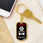 Dalmatian Keychain Stainless Steel or 18k Gold Dog Tag Keyring-Express Your Love Gifts