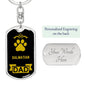 Dalmatian Keychain Stainless Steel or 18k Gold-Express Your Love Gifts