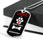 Dalmatian Love Is Stainless Steel or 18k Gold Dog Tag 24" Chain-Express Your Love Gifts