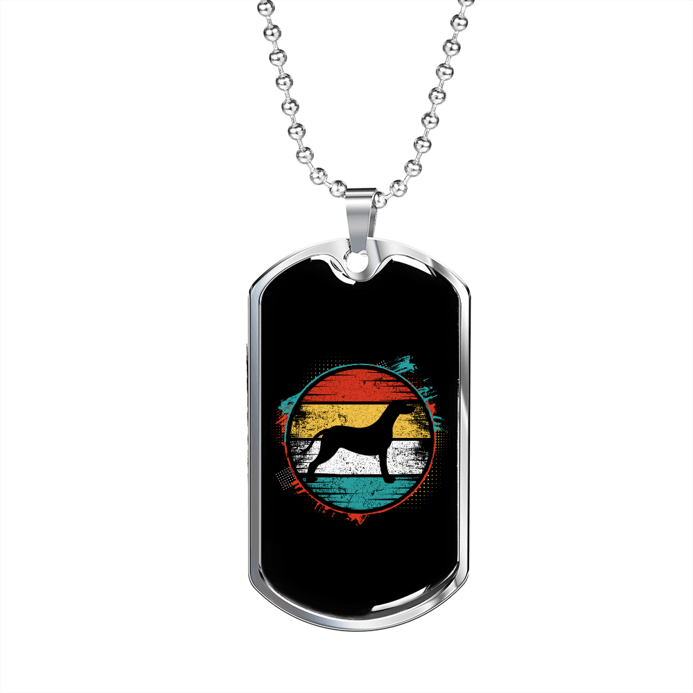 Dalmation Necklace Stainless Steel or 18k Gold Dog Tag 24" Chain-Express Your Love Gifts