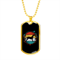 Dalmation Necklace Stainless Steel or 18k Gold Dog Tag 24" Chain-Express Your Love Gifts