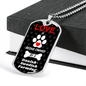 Danish-Swedish Farmdog Love Is Stainless Steel or 18k Gold Dog Tag 24" Chain-Express Your Love Gifts