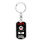 Danish-Wwedish Farmdog Keychain Stainless Steel or 18k Gold Dog Tag Keyring-Express Your Love Gifts