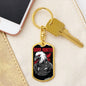 Dark Hunter Keychain Dog Tag Stainless Steel or 18k Gold-Express Your Love Gifts