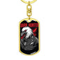 Dark Hunter Keychain Dog Tag Stainless Steel or 18k Gold-Express Your Love Gifts