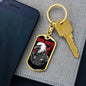 Dark Hunter Keychain Dog Tag Stainless Steel or 18k Gold-Express Your Love Gifts