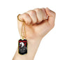 Dark Hunter Necklace Stainless Steel or 18k Gold Dog Tag 24" Chain-Express Your Love Gifts