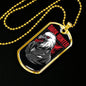 Dark Hunter Necklace Stainless Steel or 18k Gold Dog Tag 24" Chain-Express Your Love Gifts