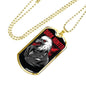 Dark Hunter Necklace Stainless Steel or 18k Gold Dog Tag 24" Chain-Express Your Love Gifts