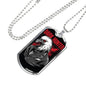Dark Hunter Necklace Stainless Steel or 18k Gold Dog Tag 24" Chain-Express Your Love Gifts