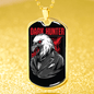 Dark Hunter Necklace Stainless Steel or 18k Gold Dog Tag 24" Chain-Express Your Love Gifts