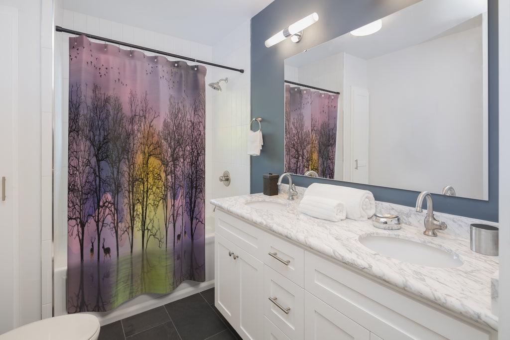 Dark Jungle Forest Stylish Design 71" x 74" Elegant Waterproof Shower Curtain for a Spa-like Bathroom Paradise Exceptional Craftsmanship-Express Your Love Gifts