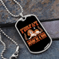 Dark to Read Dog Necklace Stainless Steel or 18k Gold Dog Tag 24" Chain-Express Your Love Gifts