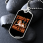 Dark to Read Dog Necklace Stainless Steel or 18k Gold Dog Tag 24" Chain-Express Your Love Gifts